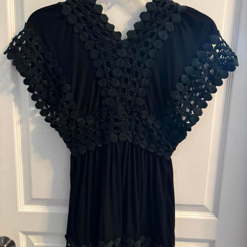 Bloom Season Women's Black Blouse